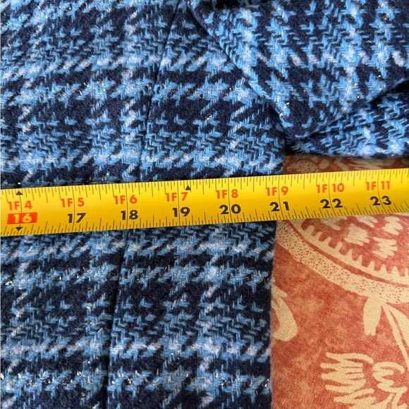 NWT Blue Houndstooth Jacket SZ 14 - Picture 7 of 14